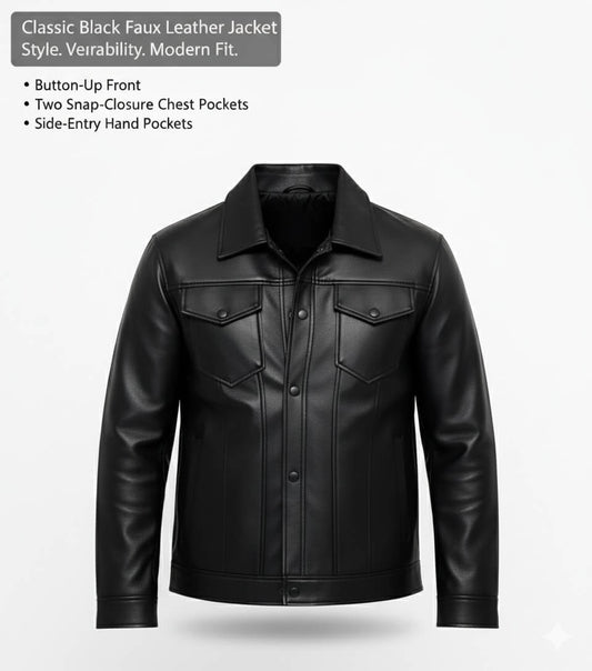 Black Flap Pocket Mafia Jacket